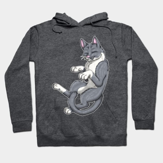 Grey Bicolor Shorthair Hoodie by spyroid101